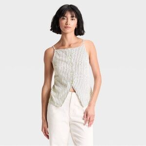 Universal Thread White and Navy stripped Camisole